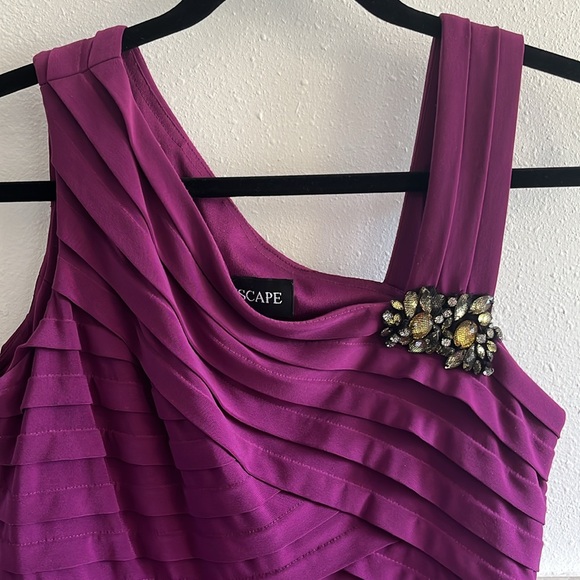 XSCAPE side zipper dress with stretch size 12P - Picture 2 of 6